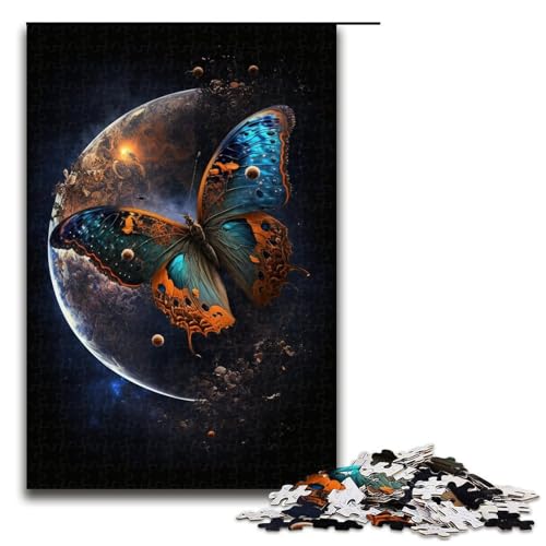 Puzzle für Erwachsene Art Dream Butterfly 1000 teiliges Holzpuzzle für Kinder ab 14 Jahren Lernspielzeug 1000 Teile (75 x 50 cm) von linghhiming