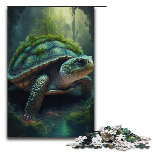 Puzzle für Erwachsene Art Turtle 1000-teiliges Papierpuzzle für Kinder ab 14 Jahren Lernspielzeug 1000 Teile (38 x 26 cm) von linghhiming