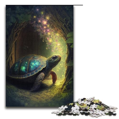 Puzzle für Erwachsene Art Turtle 1000-teiliges Papierpuzzle für Kinder ab 14 Jahren Lernspielzeug 1000 Teile (38 x 26 cm) von linghhiming