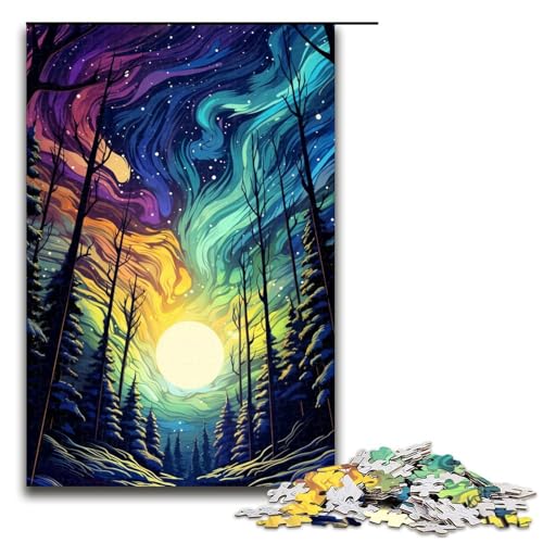 Puzzle für Erwachsene Aurora Borealis 1000 teiliges Holzpuzzle für Kinder ab 12 Jahren Lernspielzeug 75 x 50 cm Puzzle für Erwachsene Aurora Borealis 1000 teiliges Holzpuzzle für Kinder ab 12 Jahren Lernspielzeug 75 x 50 cm von linghhiming