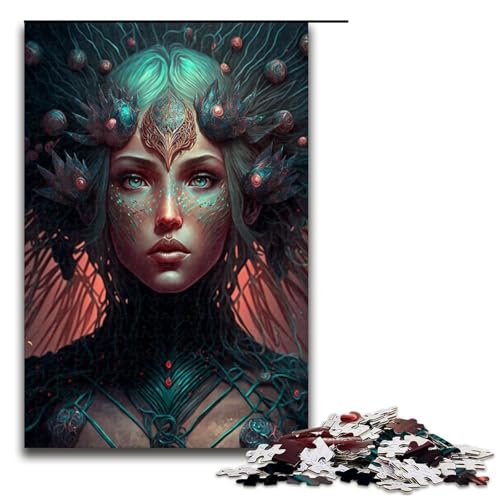 Puzzle für Erwachsene Beauty Girl 1000 teiliges Holzpuzzle für Kinder ab 14 Jahren Lernspielzeug (75 x 50 cm) von linghhiming
