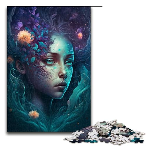 Puzzle für Erwachsene Beauty Girl 1000 teiliges Holzpuzzle für Kinder ab 14 Jahren Lernspielzeug (75 x 50 cm) von linghhiming