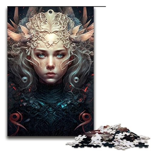 Puzzle für Erwachsene Beauty Girl 1000 teiliges Holzpuzzle für Kinder ab 14 Jahren Lernspielzeug (75 x 50 cm) von linghhiming