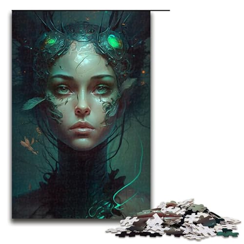 Puzzle für Erwachsene Beauty Girl 1000 teiliges Holzpuzzle für Kinder ab 14 Jahren Lernspielzeug 75 x 50 cm von linghhiming