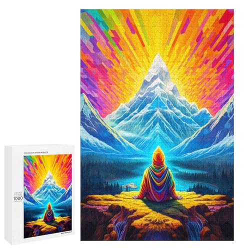 Puzzle für Erwachsene Bergreise Puzzle 1000 Teile Holzpuzzle für Kinder ab 12 Jahren anspruchsvolles Spiel (75 x 50 cm) von linghhiming