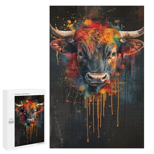 Puzzle für Erwachsene Bisonbulle 1000 teiliges Holzpuzzle für Kinder ab 12 Jahren Lernspielzeug 75 x 50 cm Puzzle für Erwachsene Bisonbulle 1000 teiliges Holzpuzzle für Kinder ab 12 Jahren Lernspielzeug 75 x 50 cm von linghhiming