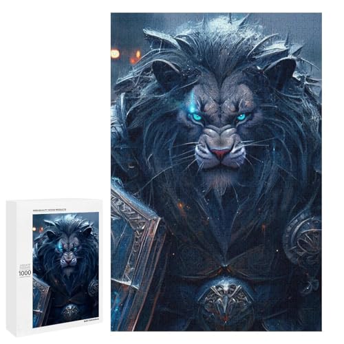 Puzzle für Erwachsene Blitzlöwe 1000 Teile Holzpuzzle für Kinder ab 12 Jahren anspruchsvolles Spiel (75 x 50 cm) von linghhiming
