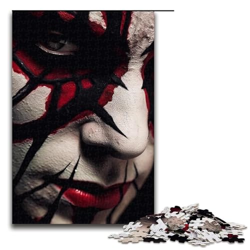 Puzzle für Erwachsene Blood Red Shadow 1000 Teile Holzpuzzle für Erwachsene und Kinder ab 14 Jahren Lernspielzeug (75 x 50 cm) von linghhiming
