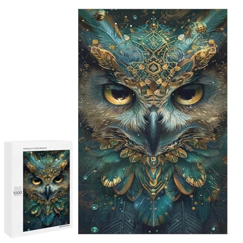 Puzzle für Erwachsene Bunte Eule 1000 Teile Holzpuzzle für Erwachsene und Kinder ab 12 Jahren 75 x 50 cm Puzzle für Erwachsene Bunte Eule 1000 Teile Holzpuzzle für Erwachsene und Kinder ab 12 Jahren 75 x 50 cm von linghhiming