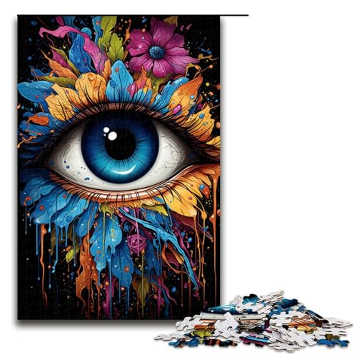 Puzzle für Erwachsene Bunte Fantasieaugen 1000 Teile Holzpuzzle für Kinder ab 12 Jahren Heimdekoration 75 x 50 cm Puzzle für Erwachsene Bunte Fantasieaugen 1000 Teile Holzpuzzle für Kinder ab 12 Jahren Heimdekoration 75 x 50 cm von linghhiming
