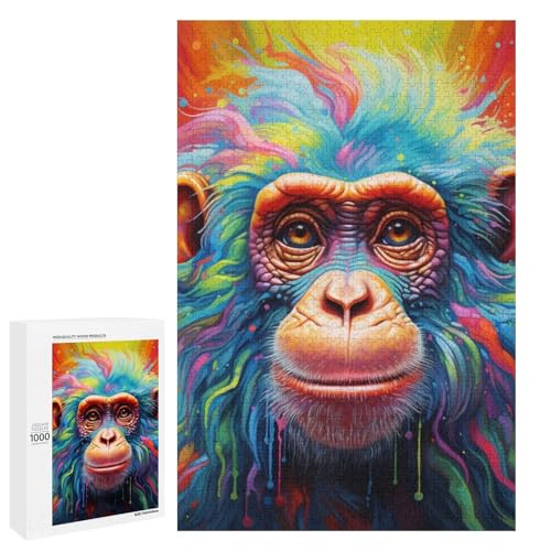 Puzzle für Erwachsene Bunte Gorillas 1000 Teile Holzpuzzle für Erwachsene und Kinder ab 12 Jahren 75 x 50 cm Puzzle für Erwachsene Bunte Gorillas 1000 Teile Holzpuzzle für Erwachsene und Kinder ab 12 Jahren 75 x 50 cm von linghhiming