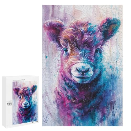Puzzle für Erwachsene Bunte Kuh 1000 Teile Holzpuzzle für Kinder ab 12 Jahren Lernspielzeug 75 x 50 cm Puzzle für Erwachsene Bunte Kuh 1000 Teile Holzpuzzle für Kinder ab 12 Jahren Lernspielzeug 75 x 50 cm von linghhiming