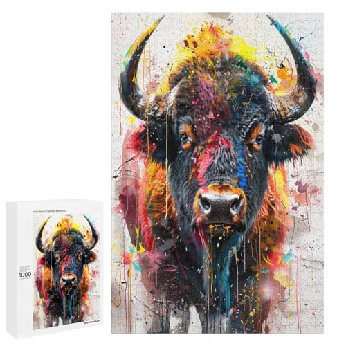 für Erwachsene Puzzle Bunte Kuh 1000 Teile Holzpuzzle für Erwachsene und Kinder ab 12 Jahren 75x50cm für Erwachsene Puzzle Bunte Kuh 1000 Teile Holzpuzzle für Erwachsene und Kinder ab 12 Jahren 75x50cm von linghhiming