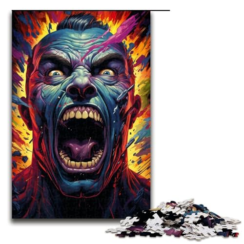 Puzzle für Erwachsene Bunter Zeichenheld 1000-teiliges Holzpuzzle für Kinder ab 14 Jahren Lernspielzeug 1000 Teile (75 x 50 cm) von linghhiming