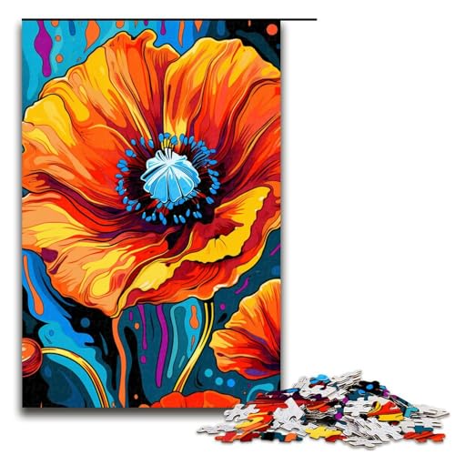 Puzzle für Erwachsene California_Poppy 1000 Teile Puzzle Tolles Geschenk Geeignet für und Teenager ab 12 Jahren 75x50cm von linghhiming
