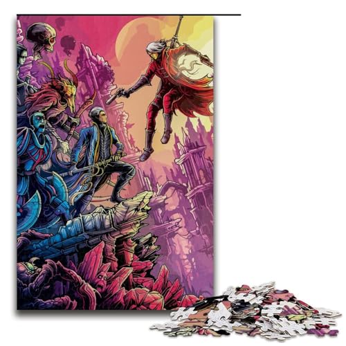 Puzzle für Erwachsene Dante 1000 teiliges Holzpuzzle für Kinder ab 14 Jahren Heimdekoration (75 x 50 cm) von linghhiming