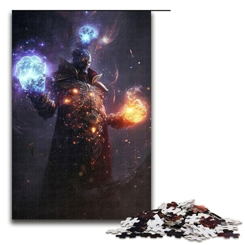 Puzzle für Erwachsene Dark Sorcerer 1000 teiliges Holzpuzzle für Kinder ab 14 Jahren Lernspielzeug 75 x 50 cm von linghhiming