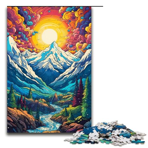Puzzle für Erwachsene Die farbenfrohe Psychedelia des Berges Elbrus 1000 teiliges Holzpuzzle für Kinder ab 14 Jahren Lernspielzeug 75 x 50 cm Puzzle für Erwachsene Die farbenfrohe Psychedelia des Berges Elbrus 1000 teiliges Holzpuzzle für Kinder ab 14 Jahren Lernspielzeug 75 x 50 cm von linghhiming