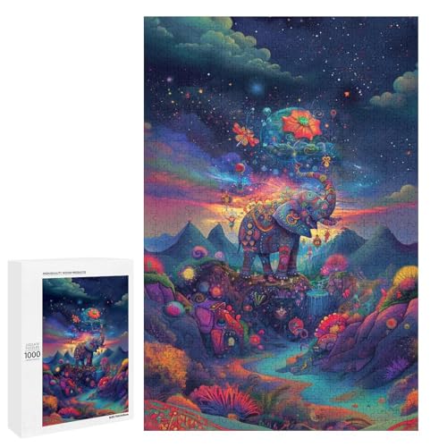 Puzzle für Erwachsene Dream Planet 1000 teiliges Holzpuzzle für Kinder ab 12 Jahren Lernspielzeug (75 x 50 cm) von linghhiming