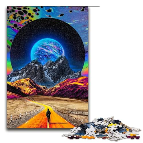 Puzzle für Erwachsene Dreamscape 1000 Teile Holzpuzzle für Kinder ab 14 Jahren anspruchsvolles Spiel (75 x 50 cm) von linghhiming