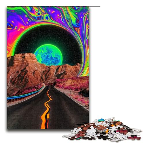 Puzzle für Erwachsene Dreamscape 1000 teiliges Holzpuzzle für Kinder ab 14 Jahren Heimdekoration (75 x 50 cm) von linghhiming