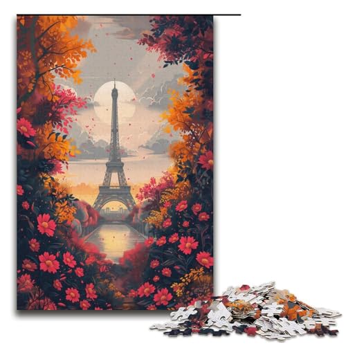 Puzzle für Erwachsene Eiffelturm 1000 Teile Papierpuzzle für Erwachsene und Kinder ab 14 Jahren Lernspielzeug 1000 Teile (38 x 26 cm) von linghhiming