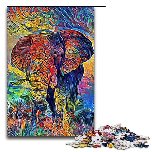 Puzzle für Erwachsene Elefant buntes Puzzle 1000 Teile Holzpuzzle für Kinder ab 14 Jahren anspruchsvolles Spiel 75 x 50 cm Puzzle für Erwachsene Elefant buntes Puzzle 1000 Teile Holzpuzzle für Kinder ab 14 Jahren anspruchsvolles Spiel 75 x 50 cm von linghhiming