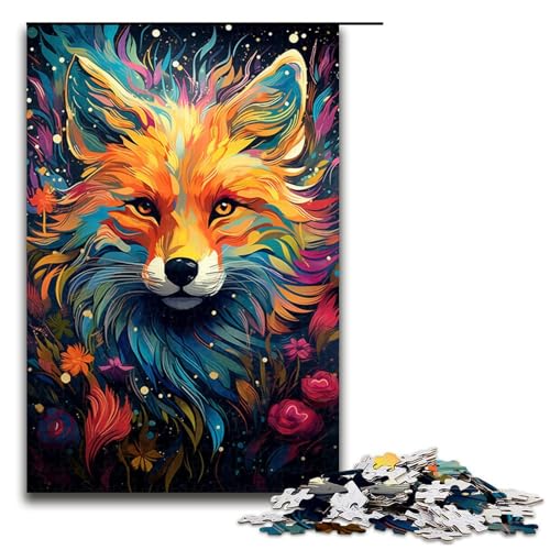 Puzzle für Erwachsene Farbmalerei Fuchs 1000 Teile Holzpuzzle für Kinder ab 12 Jahren anspruchsvolles Spiel 75 x 50 cm Puzzle für Erwachsene Farbmalerei Fuchs 1000 Teile Holzpuzzle für Kinder ab 12 Jahren anspruchsvolles Spiel 75 x 50 cm von linghhiming