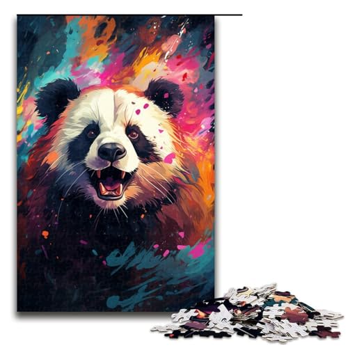 Puzzle für Erwachsene Farbmalerei Panda 1000 teiliges Holzpuzzle für Familienspiele 75 x 50 cm Puzzle für Erwachsene Farbmalerei Panda 1000 teiliges Holzpuzzle für Familienspiele 75 x 50 cm von linghhiming