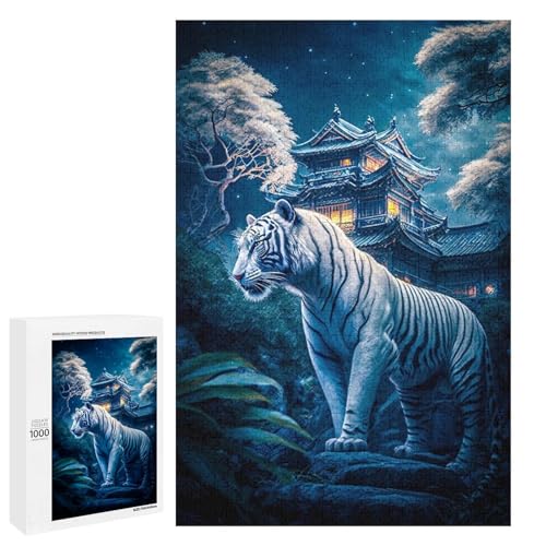 Puzzle für Erwachsene Galaxy Tigers 1000 teiliges Holzpuzzle für Familienspiele (75 x 50 cm) von linghhiming