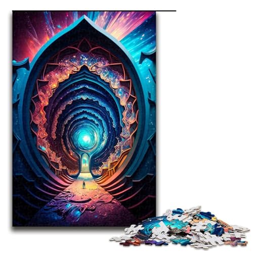Puzzle für Erwachsene Geheimer Tunnel 1000 Teile Holzpuzzle für Erwachsene und Kinder ab 14 Jahren Lernspielzeug (75 x 50 cm) von linghhiming