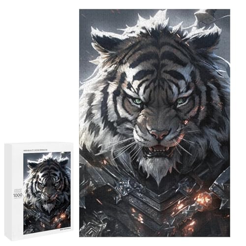 Puzzle für Erwachsene Graufangtiger 1000 teiliges Holzpuzzle für Familienspiele (75 x 50 cm) von linghhiming