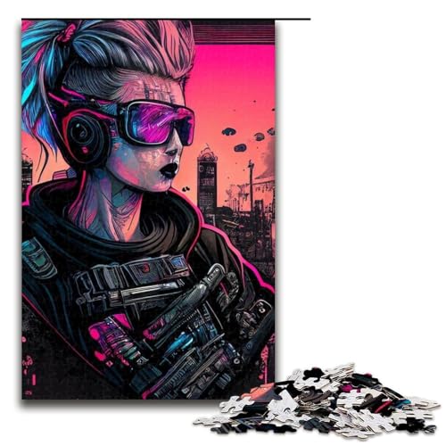 Puzzle für Erwachsene Hello Girl 1000 teiliges Holzpuzzle für Kinder ab 14 Jahren Lernspielzeug 75 x 50 cm von linghhiming