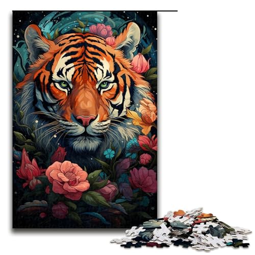 Puzzle für Erwachsene Huahu farbenfrohes psychedelisches 1000 teiliges Holzpuzzle für Familienspiele 1000 Teile (75 x 50 cm) von linghhiming
