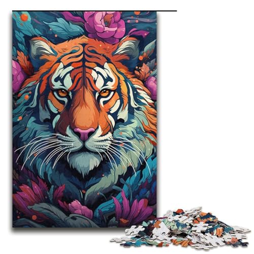 Puzzle für Erwachsene Huahu farbenfrohes psychedelisches 1000 teiliges Papierpuzzle für Familienspiele 1000 Teile (38 x 26 cm) von linghhiming