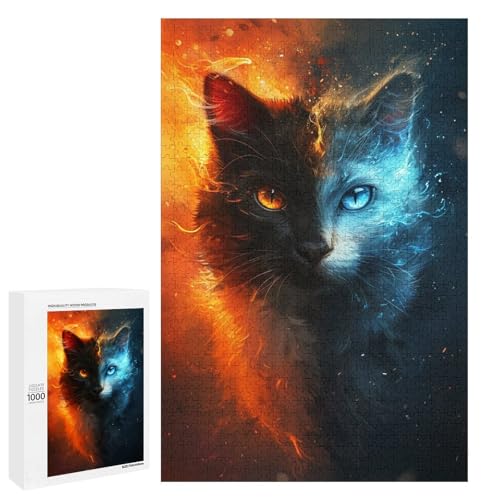 Puzzle für Erwachsene Katze 1000 Teile Holzpuzzle für Kinder ab 12 Jahren Lernspielzeug 75 x 50 cm Puzzle für Erwachsene Katze 1000 Teile Holzpuzzle für Kinder ab 12 Jahren Lernspielzeug 75 x 50 cm von linghhiming
