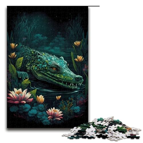 Puzzle für Erwachsene Krokodil 1000 Teile Holzpuzzle für Kinder ab 14 Jahren Lernspielzeug 75 x 50 cm Puzzle für Erwachsene Krokodil 1000 Teile Holzpuzzle für Kinder ab 14 Jahren Lernspielzeug 75 x 50 cm von linghhiming