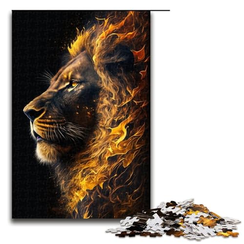 Puzzle für Erwachsene Kunst Bunte Löwen 1000 Teile Holzpuzzle für Kinder ab 14 Jahren anspruchsvolles Spiel 1000 Teile (75 x 50 cm) von linghhiming