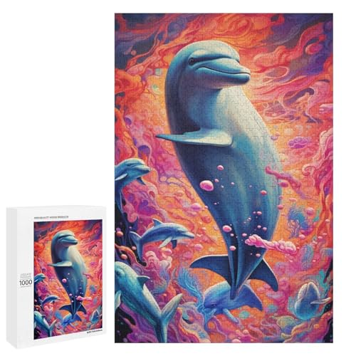 Puzzle für Erwachsene Kunst Delfin 1000 teiliges Holzpuzzle für Kinder ab 12 Jahren Lernspielzeug 75 x 50 cm Puzzle für Erwachsene Kunst Delfin 1000 teiliges Holzpuzzle für Kinder ab 12 Jahren Lernspielzeug 75 x 50 cm von linghhiming
