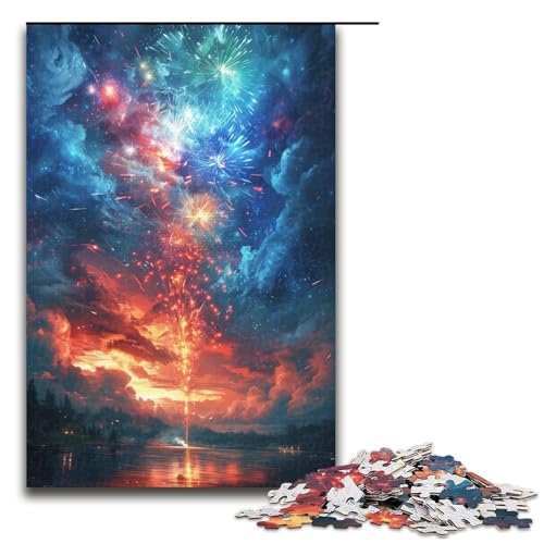 Puzzle für Erwachsene Kunst Fantastische Landschaft 1000 Teile Holzpuzzle für Erwachsene und Kinder ab 14 Jahren Lernspielzeug 1000 Teile (75 x 50 cm) von linghhiming
