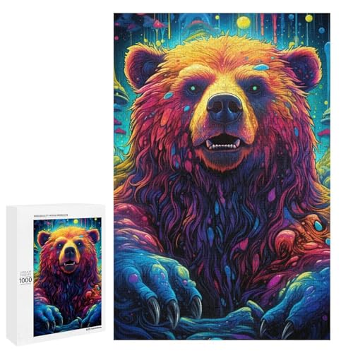 Puzzle für Erwachsene Kunst Tier Bär 1000 Teile Holzpuzzle für Kinder ab 12 Jahren Lernspielzeug 75 x 50 cm Puzzle für Erwachsene Kunst Tier Bär 1000 Teile Holzpuzzle für Kinder ab 12 Jahren Lernspielzeug 75 x 50 cm von linghhiming
