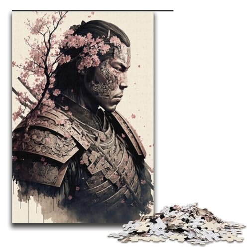 Puzzle für Erwachsene Kunst japanischer Ninja 1000 Teile tolles Geschenk geeignet für Teenager ab 14 Jahren 1000 Teile (38 x 26 cm) von linghhiming