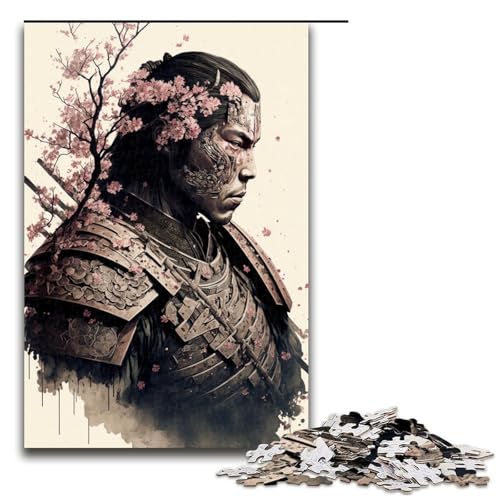 Puzzle für Erwachsene Kunst japanischer Ninja 1000-teiliges Holzpuzzle für Kinder ab 14 Jahren Lernspielzeug 1000 Teile (75 x 50 cm) von linghhiming