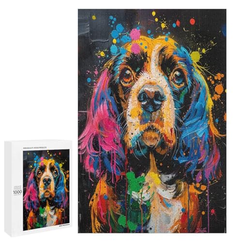 Puzzle für Erwachsene Kunsthund 1000 Teile Holzpuzzle für Kinder ab 12 Jahren Heimdekoration 75 x 50 cm Puzzle für Erwachsene Kunsthund 1000 Teile Holzpuzzle für Kinder ab 12 Jahren Heimdekoration 75 x 50 cm von linghhiming