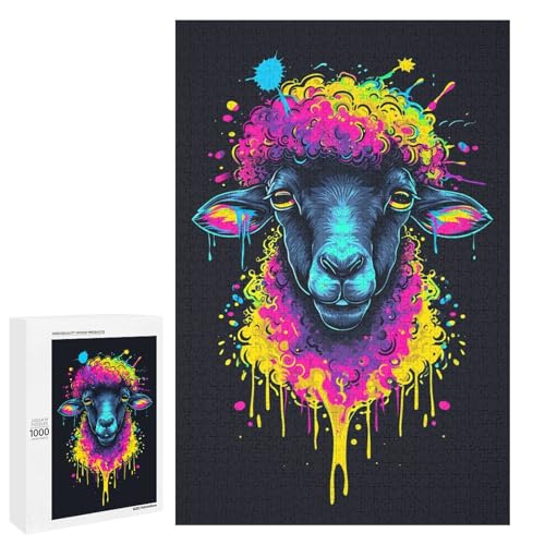 Puzzle für Erwachsene Kunstschaf 1000 Teile Holzpuzzle für Kinder ab 12 Jahren Lernspielzeug 75 x 50 cm Puzzle für Erwachsene Kunstschaf 1000 Teile Holzpuzzle für Kinder ab 12 Jahren Lernspielzeug 75 x 50 cm von linghhiming