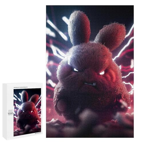 Puzzle für Erwachsene Lightning Bunny 1000 Teile Holzpuzzle für Erwachsene und Kinder ab 12 Jahren (75 x 50 cm) von linghhiming