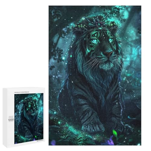 Puzzle für Erwachsene Löwen 1000 Teile Holzpuzzle für Erwachsene und Kinder ab 12 Jahren (75 x 50 cm) von linghhiming