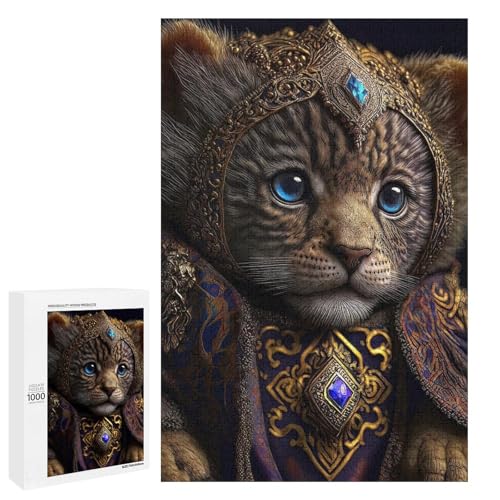 Puzzle für Erwachsene Löwen 1000 Teile Holzpuzzle für Kinder ab 12 Jahren anspruchsvolles Spiel (75 x 50 cm) von linghhiming
