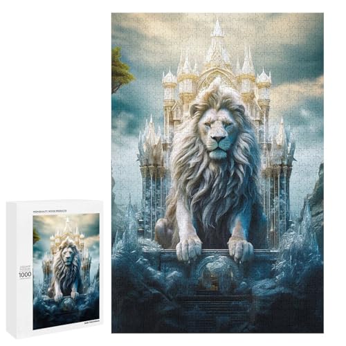 Puzzle für Erwachsene Löwen 1000 teiliges Holzpuzzle für Kinder ab 12 Jahren Lernspielzeug (75 x 50 cm) von linghhiming