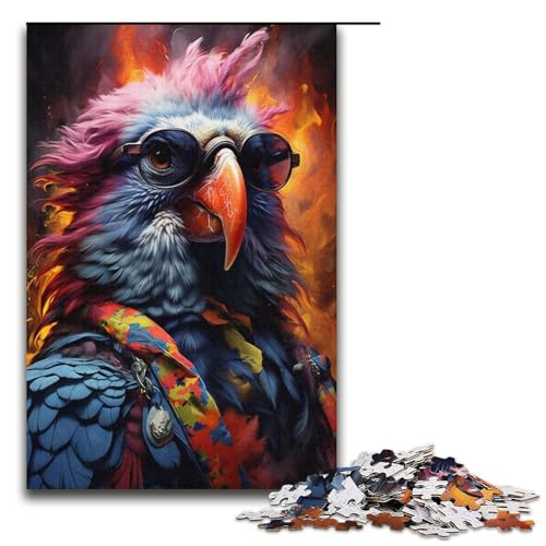 Puzzle für Erwachsene Malerei bunter Papagei 1000 Teile Papierpuzzle für Erwachsene und Kinder ab 14 Jahren Lernspielzeug 1000 Teile (38 x 26 cm) von linghhiming